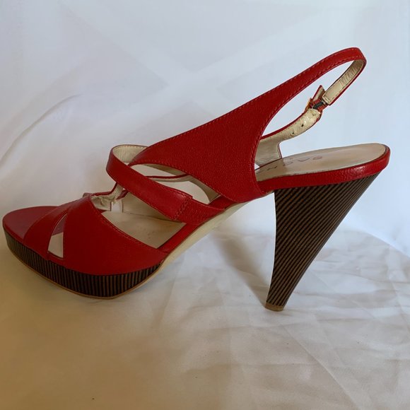 Leather Sacha London red high heels  Size 10 - Picture 4 of 5